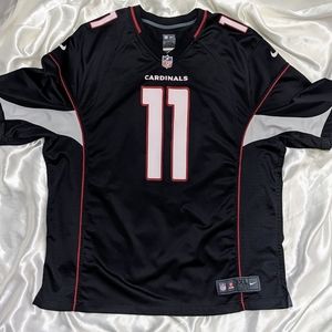 Men's 3XL On Field Arizona Cardinals Larry Fitzgerald Nike Black Elite Jersey